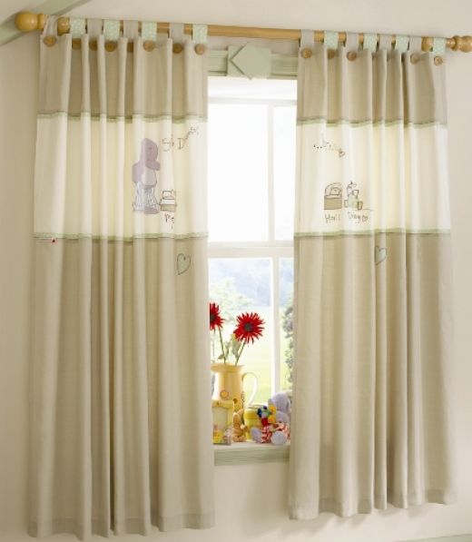 Дизайн штор для детской комнаты зависит от длины и формы крепления