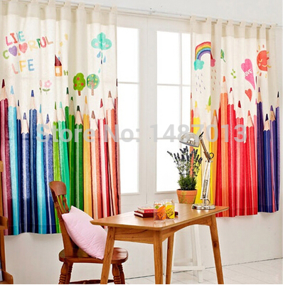 Короткие шторы в детскую комнату фото
