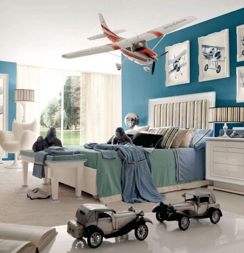 Интерьер детской комнаты для мальчиков фото самолетов