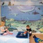 интерьер детской комнаты для разнополых детей, подводный мир