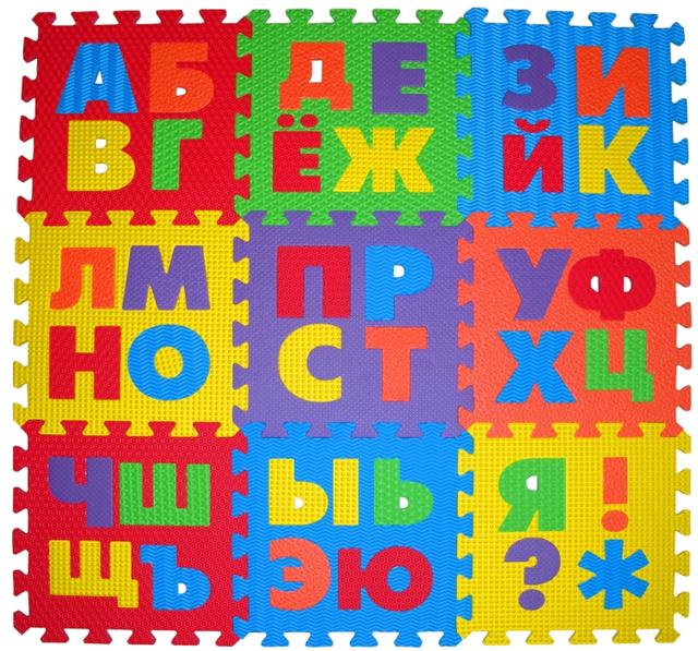 Красочный детский мягкий пол с буквами