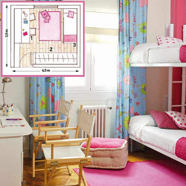 Планировка детской комнаты для девочки с особым уютом