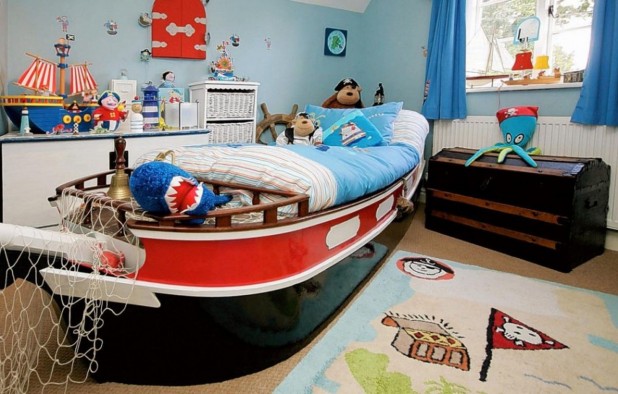 Шикарный дорогой детский ковер для мальчика в морском стиле