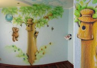 сказочная роспись стен в детской комнате своими руками