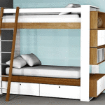 Двухъярусная кровать подиум с выдвижными ящиками