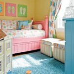 Высокий розовый детский диван кровать с бортиками
