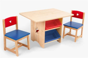 деревянный детский стол и стул