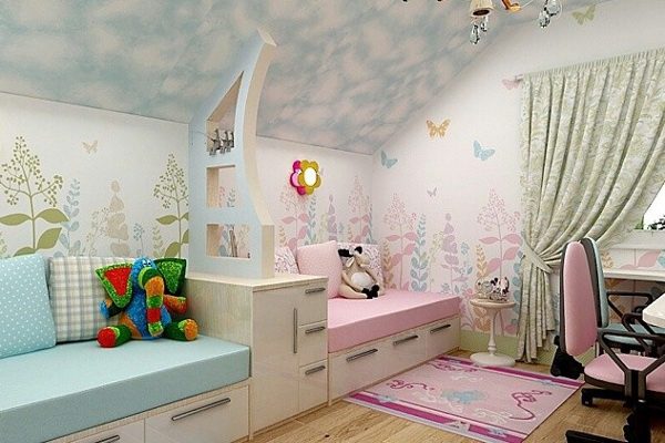 дизайн детских комнат для разнополых детей фото