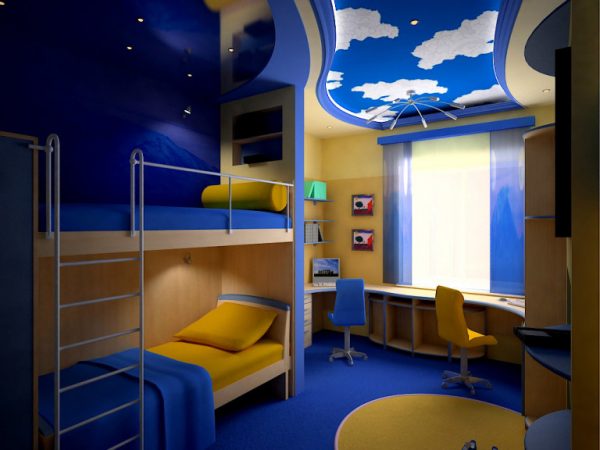 Дизайн детской комнаты для двух детей